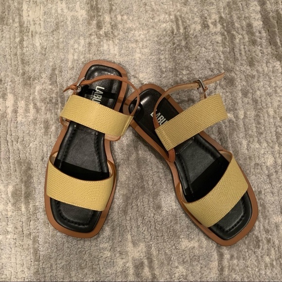 LABUCQ Charlie Lizard Embossed Leather Slingback Sandal - Picture 9 of 9